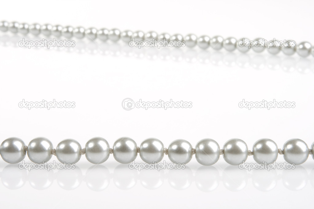 Pearls on white