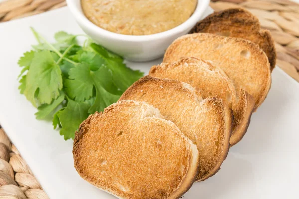 Тайська тост і арахісовим соусом — стокове фото