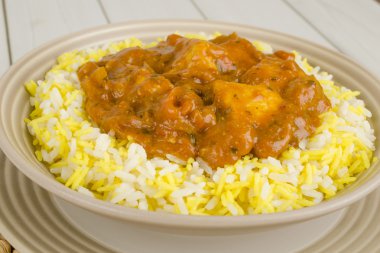 tavuk bhuna & çift renkli pilavı pilav