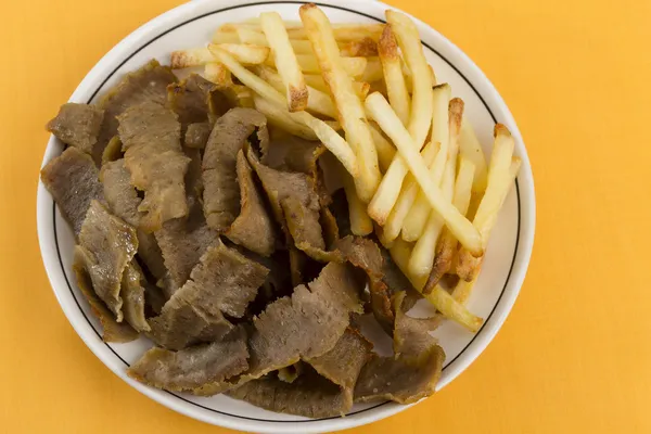 ドナー肉とチップ — ストック写真