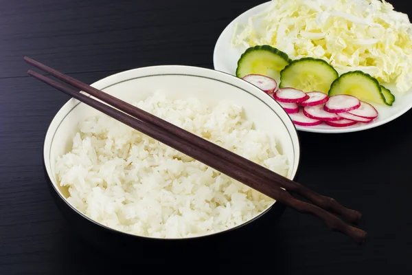 Rice Bowl & Salad — Stock Photo, Image