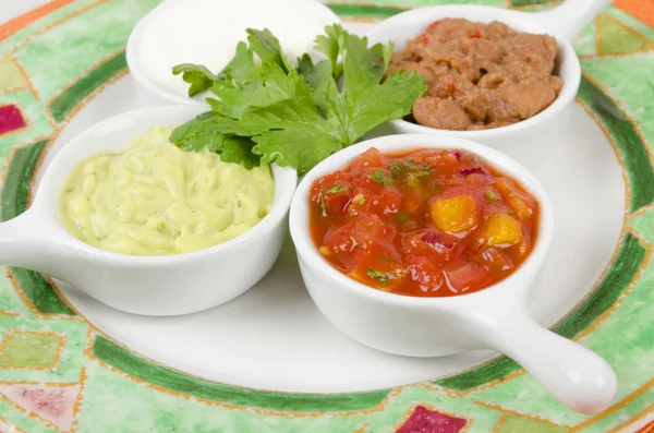 Mexican Dips & Side Dishes — Stock Photo, Image