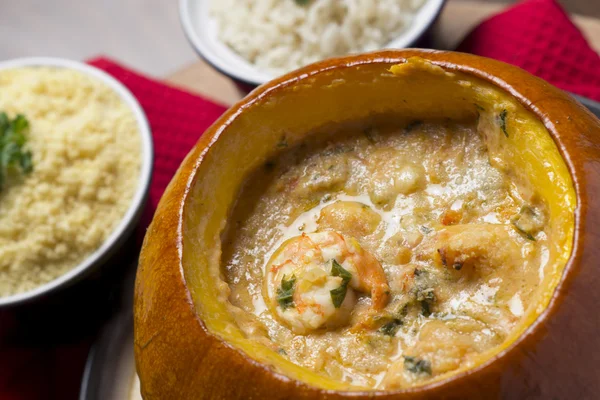 Prawns in Pumpkin /Camarao na Moranga — Stock Image Prawns in Pumpkin /Camarao na Moranga Royalty Free Stock Photos