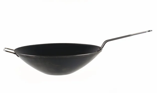 Modrá ocel wok — Stock fotografie