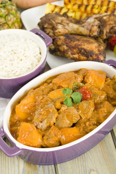 Lamb and Sweet Potato Peanut Curry — Stock Photo, Image