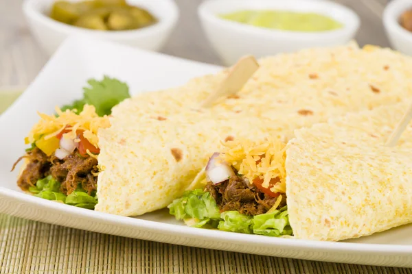 Shredded Beef Fajitas — Stock Photo, Image