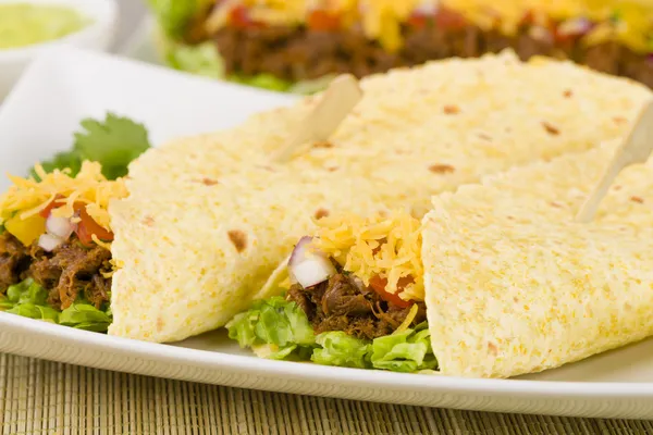 Shredded Beef Fajitas — Stock Photo, Image