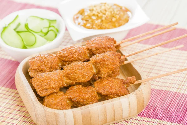 Satay bolas de pollo — Foto de Stock