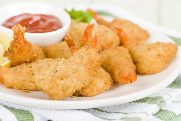 Breaded Butterfly Prawns — Stock Photo, Image