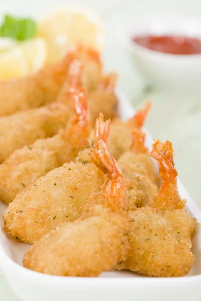 Breaded Butterfly Prawns — Stock Photo, Image