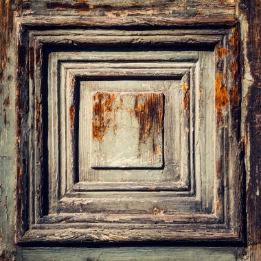 Bir Coffer veya Door Çok Katı Yaşlı Ahşap Parçası Arka Plan (