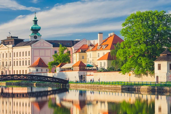 Sunset View of Ceske Budejovice Budweis na República Checa — Fotografia de Stock