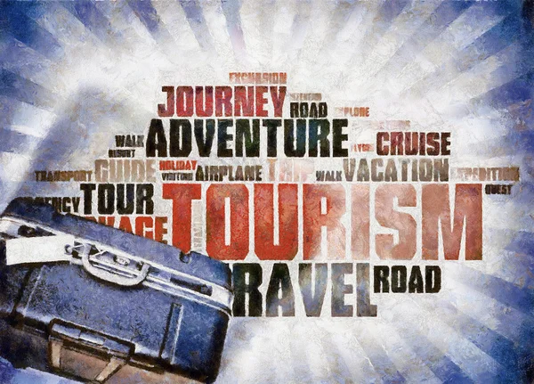 Wordcloud of tourism — Stock Photo, Image