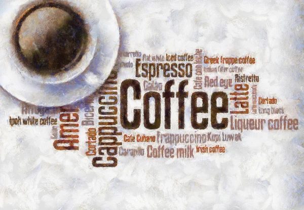 Coffee wordcud — Stock Photo, Image