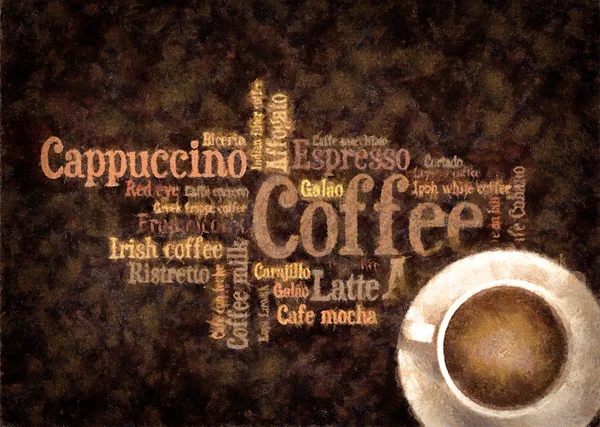 Coffee wordcud — Stock Photo, Image