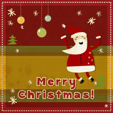 Vintage vektör Noel kartı