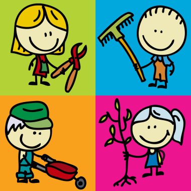 çocuklar ve araçları