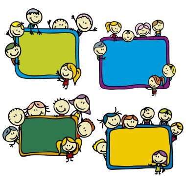 çocuklar ve karatahtalar