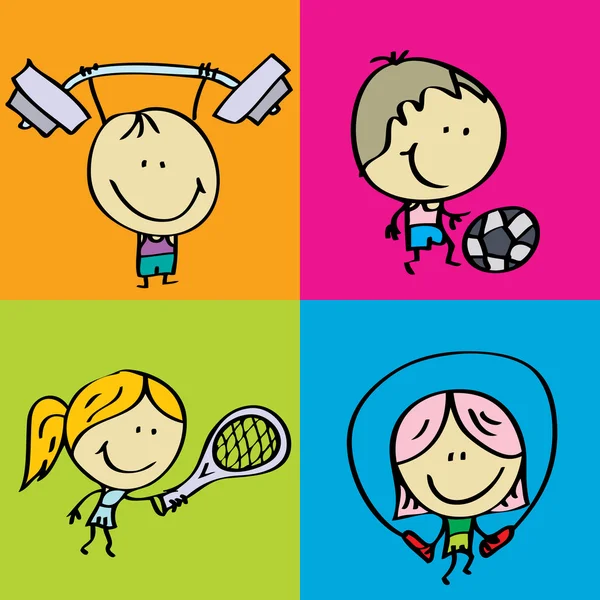 Sport Enfants — Image vectorielle