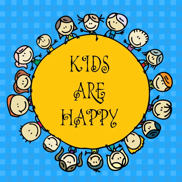 Rahmen glücklicher Kinder — Stockvektor