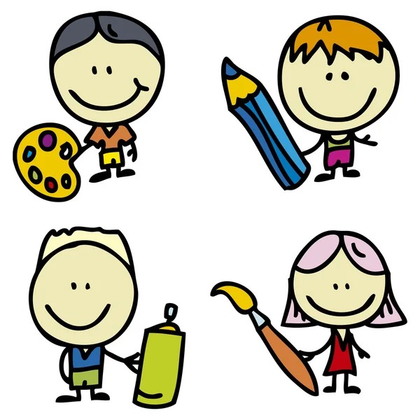 Art kids — Stock Vector