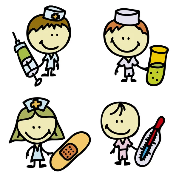 Niños médicos — Archivo Imágenes Vectoriales