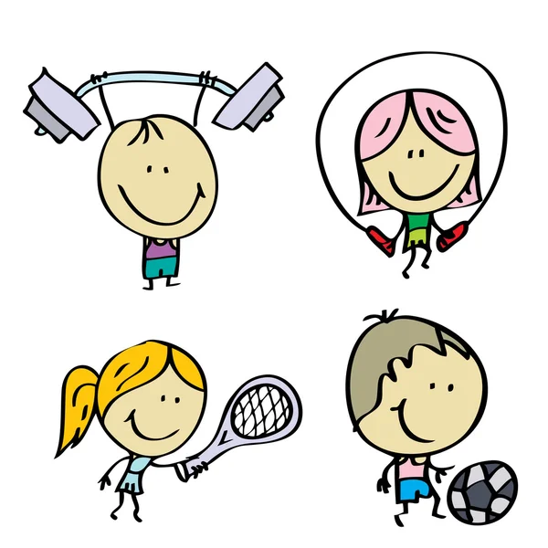 Sport Enfants — Image vectorielle