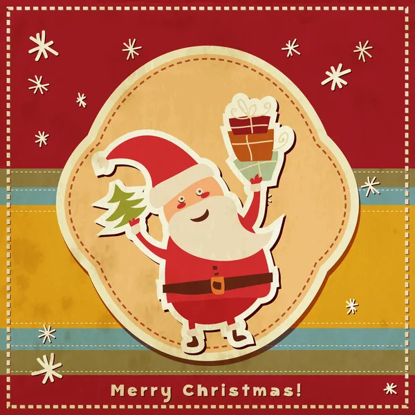 ビンテージ ベクトル クリスマス カード — ストックベクタ