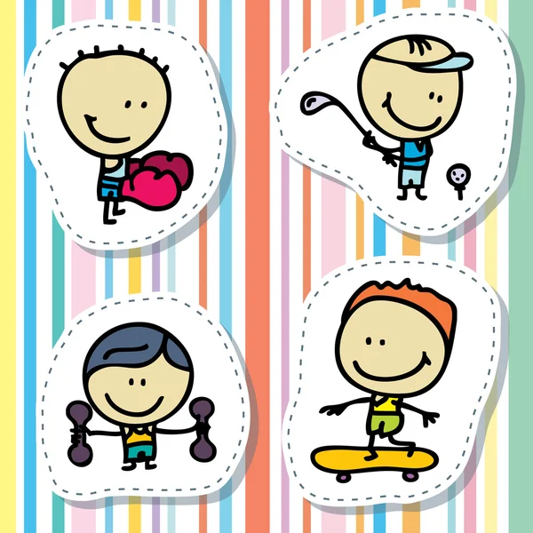 Sport kids Stock Vector