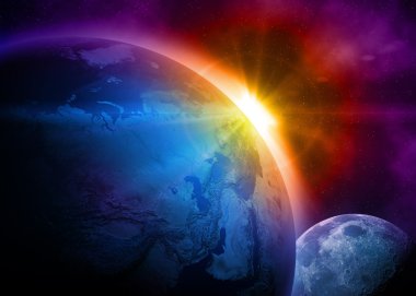 Uzayda Dünya gezegeni