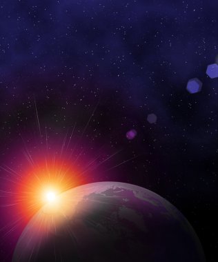 Uzayda Dünya gezegeni