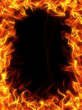 ateş ve alev çerçeve