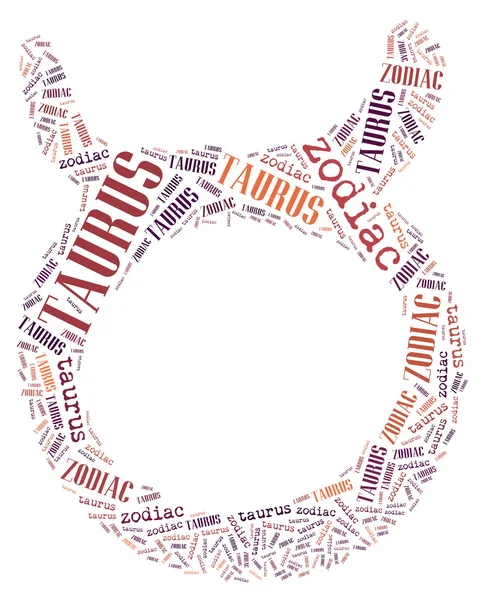 Textcloud: silhouette, Taurus — Stock Fotó