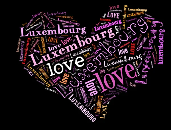 Amo il Lussemburgo — Foto Stock