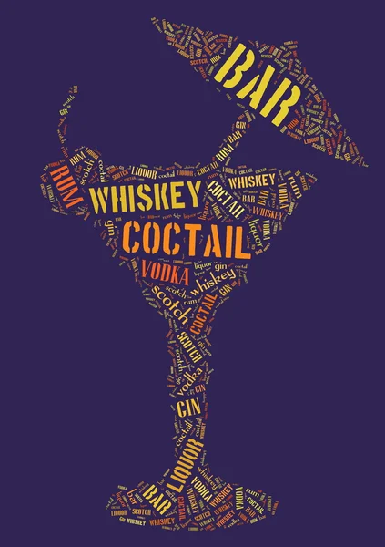 Wordcloud of cocktail — Stock Photo, Image