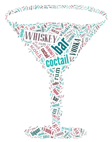 Wordcloud de cocktail — Fotografie, imagine de stoc