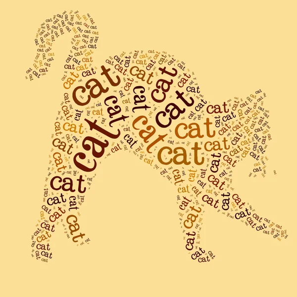 Cat of words — Stock Photo, Image