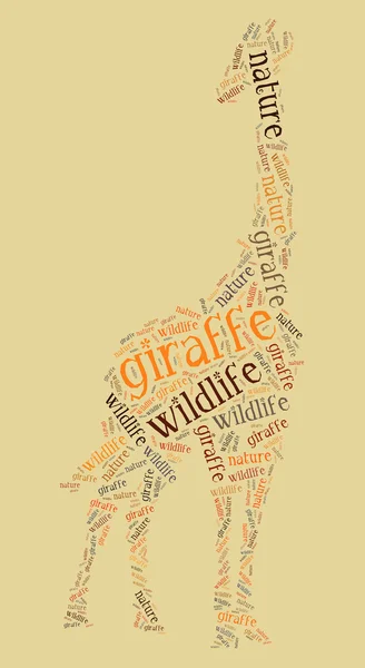 Girafa wordcloud — Fotografia de Stock