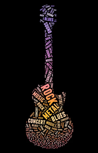 Guitar silhouette — Stock Photo, Image