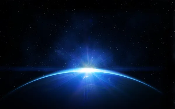 Planet earth in space