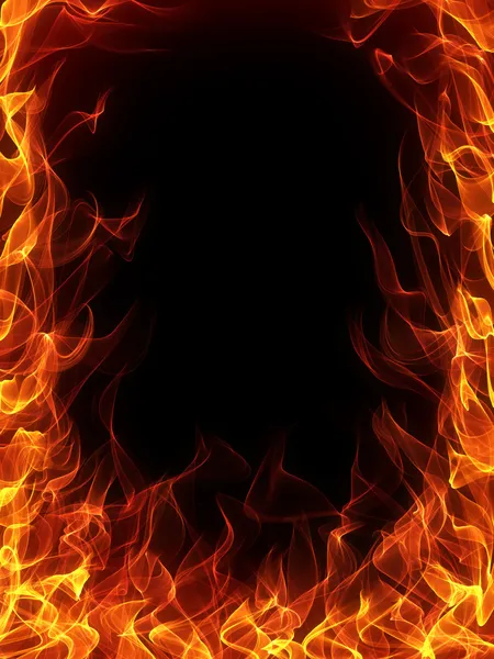 Avfyra och flamma ram — Stockfoto