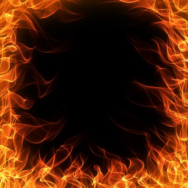 Fire and flame frame — Stock Photo, Image