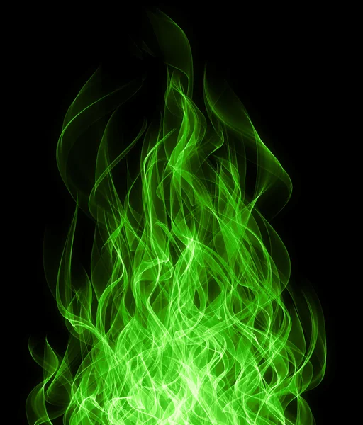 Green fire — Stock Photo, Image