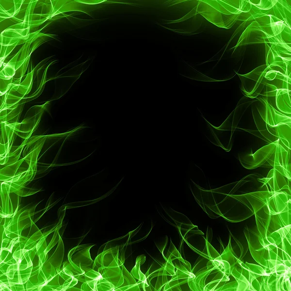 Green fire — Stock Photo, Image