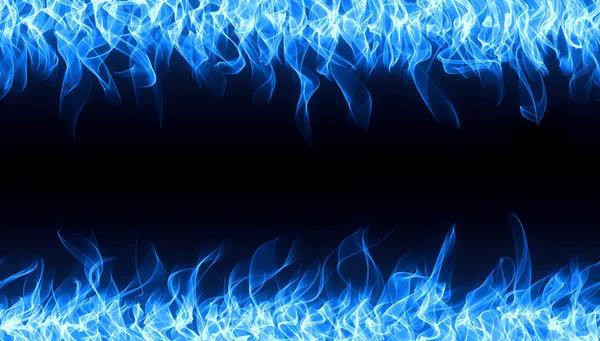 Blue fire border — Stock Photo, Image