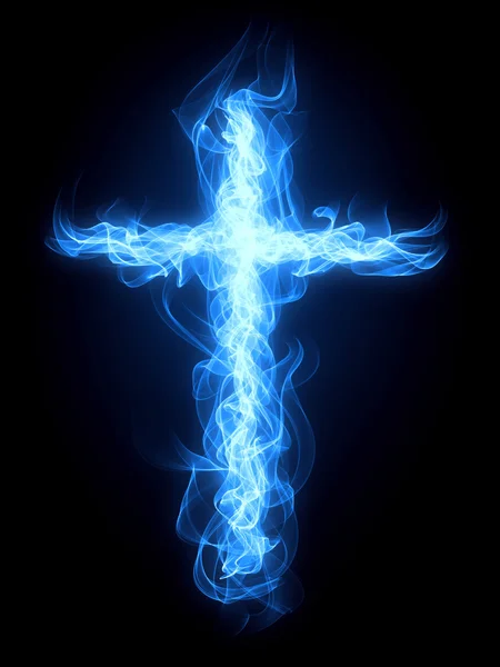 Burning cross — Stock Photo, Image