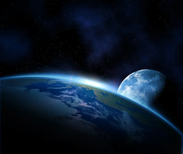 宇宙の惑星地球 — ストック写真