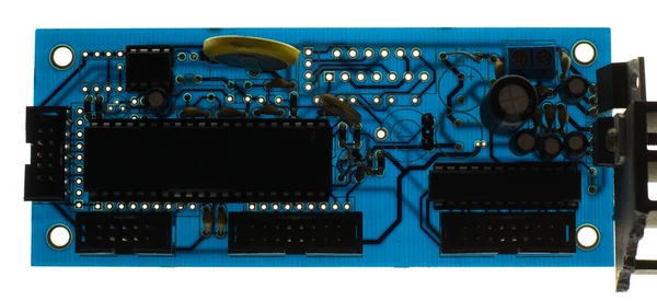 Silhouette de carte de circuit imprimé moderne avec compo électronique — Photo