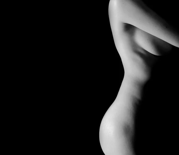 Classic Black and White Art of Woman 's body — стоковое фото