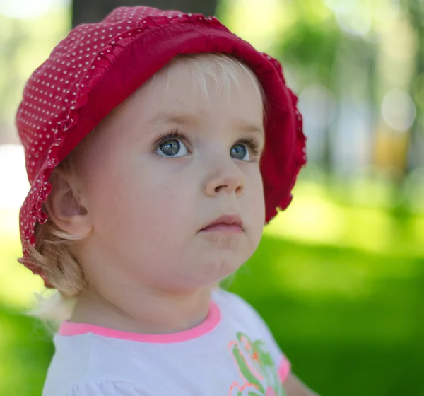 Emotional Little Girl with funny Face Expression — Stock Photo, Image